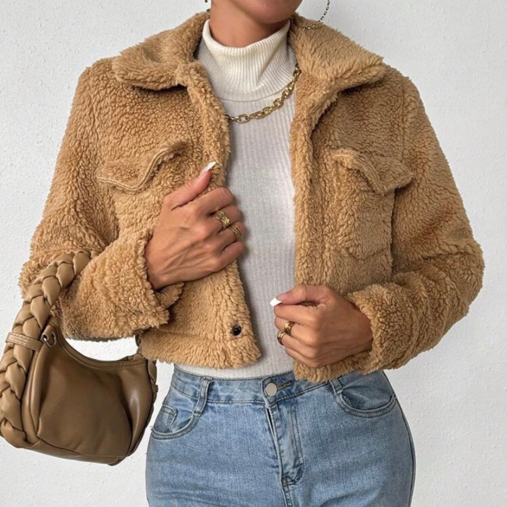 Cropped Teddy Jacket
